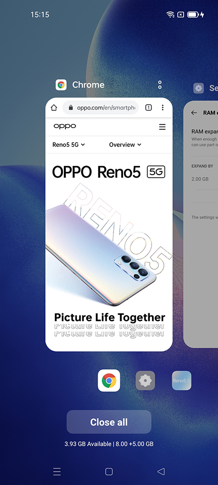 OPPO New Memory Expansion Technology for Reno5 Serie 4