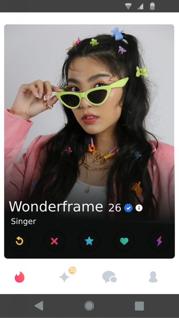 Wonderframe Tinder Profile 2