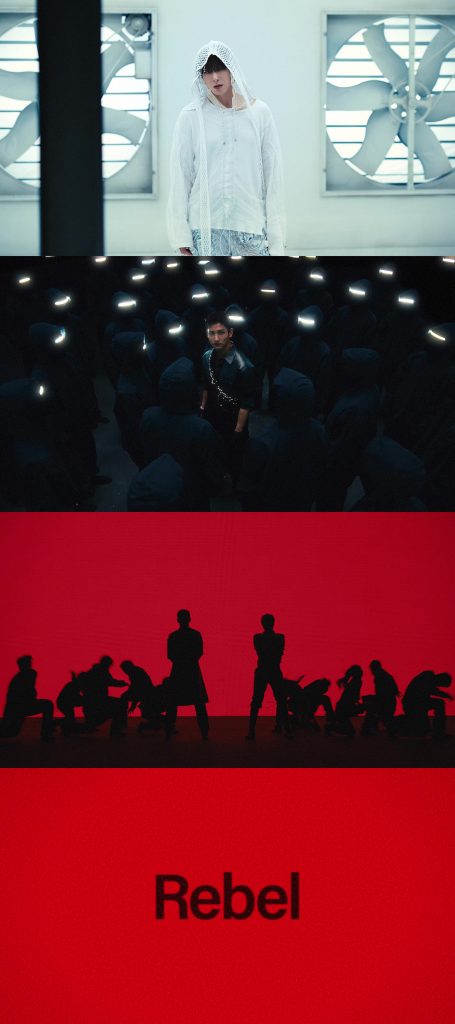 ภาพแคปเจอร์ มิวสิกวิดีโอเพลงไตเติล Rebel จากอัลบั้มเต็มชุดที่ 9 202 ของ TVXQ