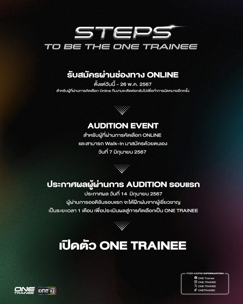 ONE31 ONE TRAINEE POSTER 3